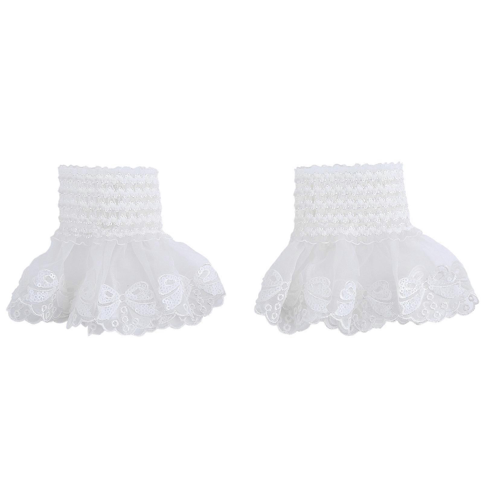 Sweet Decorative Sleeve Cuffs For Layering Soft Polyester Accessories Easy To Wear With Sweaters And Dresses Multicolor