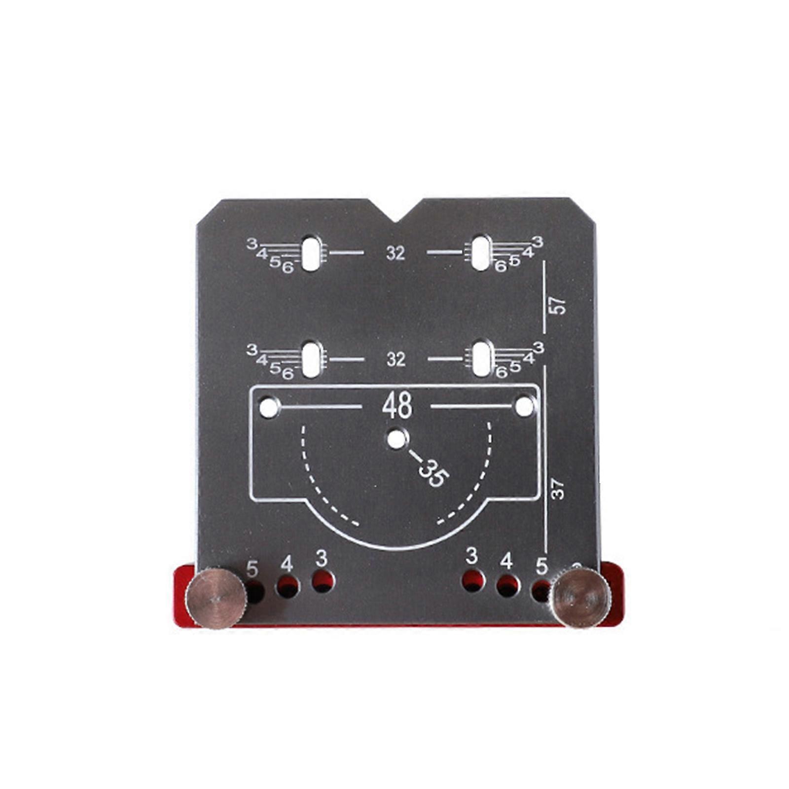 Woodworking Concealed Hinge Jig Kits Hole Bit Boring Jig Hole Cutter Guide Aluminium Alloys Drill Guide Locator Tool Multicolor