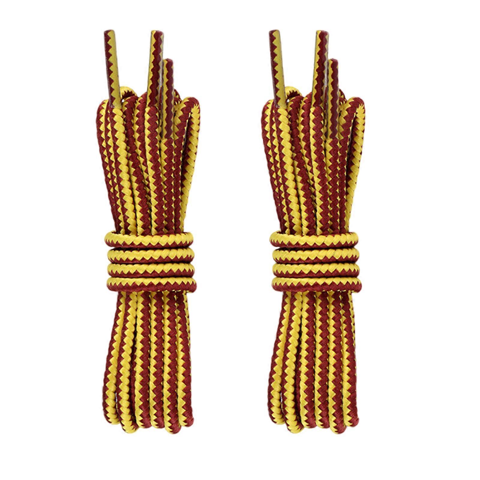 2X Color Stable Round Boot Thongs Not Fade Technology Bicolor Polyester Cables for Fashion Footwear  Yellow brown