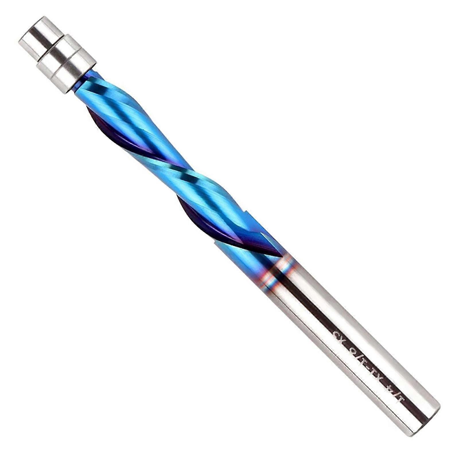 Solid Carbides Woodworking Milling Cutter Flush Trim Router Bit Perfect for DIY Projects Woodworking Trimmer Bit Multicolor