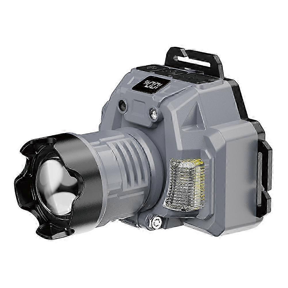 Zoomable Headlamp Usb Rechargeable Headlight Motion Sensor Waterproof Head 26s
