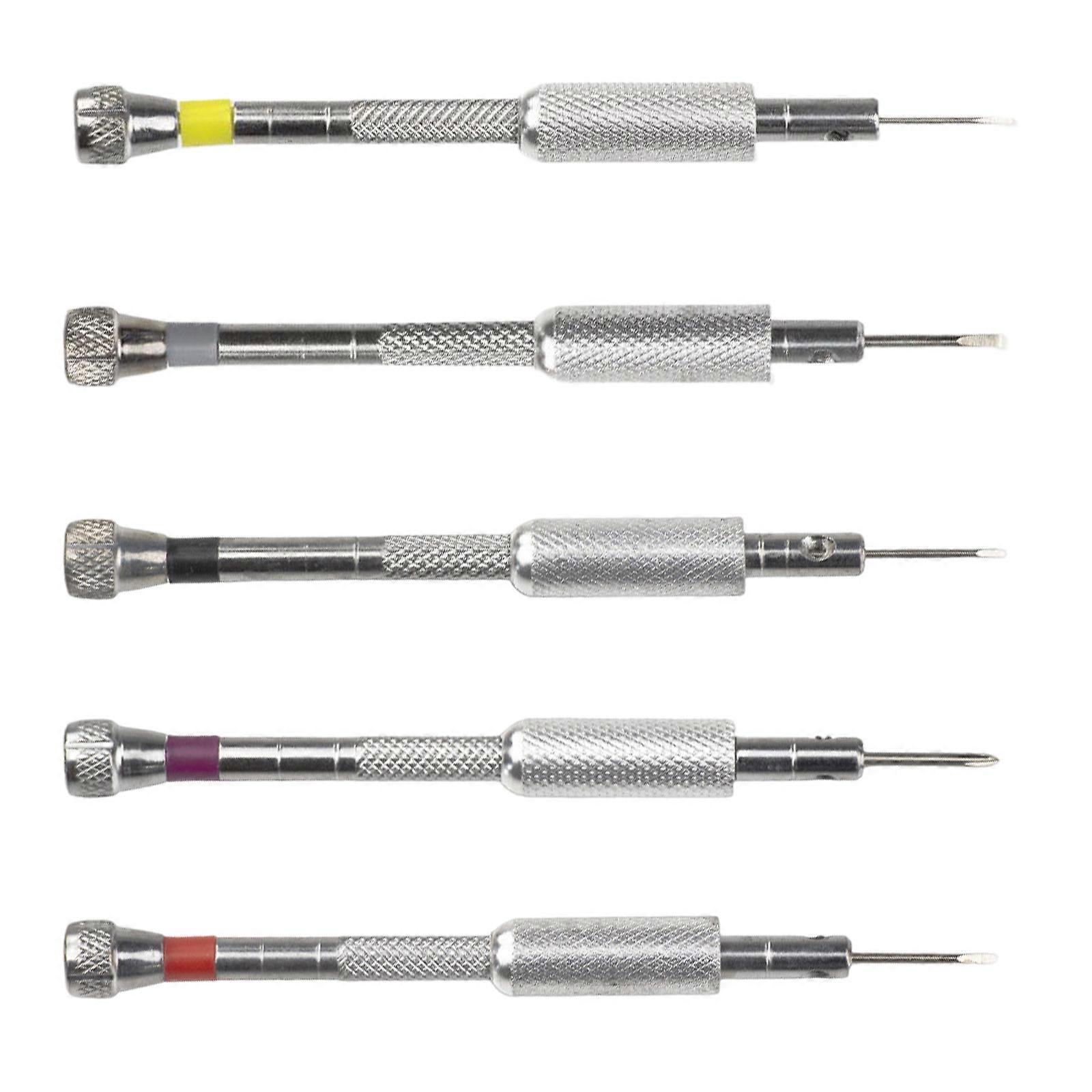 5 Piece 0.8-1.6mm High Precise Watch Repair Screwdriver Set Suitable For DIYer Enthusiasts And Professional Watchmakers Multicolor