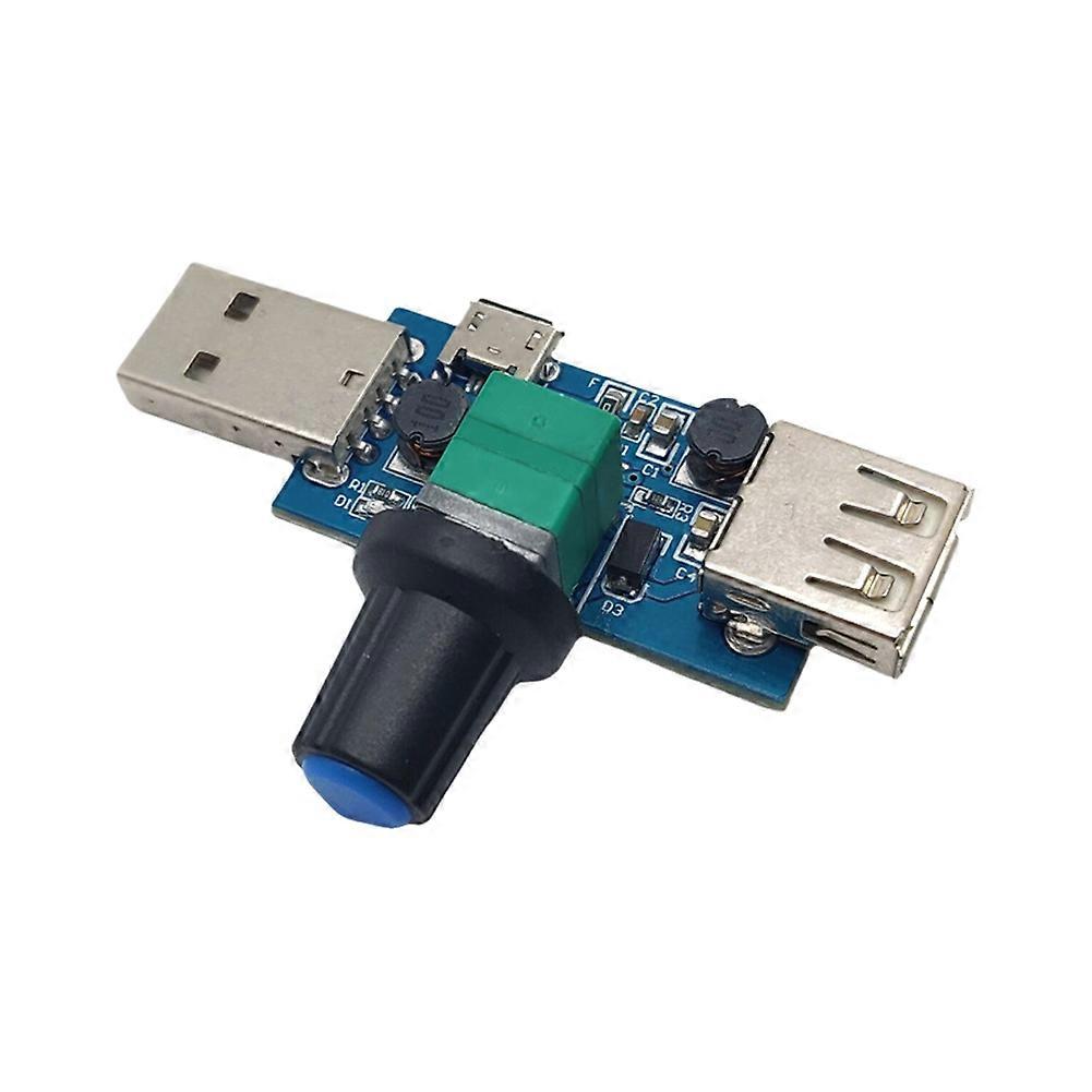 DC 4-12V 5W USB Fan Governor Wind Speed Controller with Switch Speed Module Fan Governor Volume Regulator Switch Knob