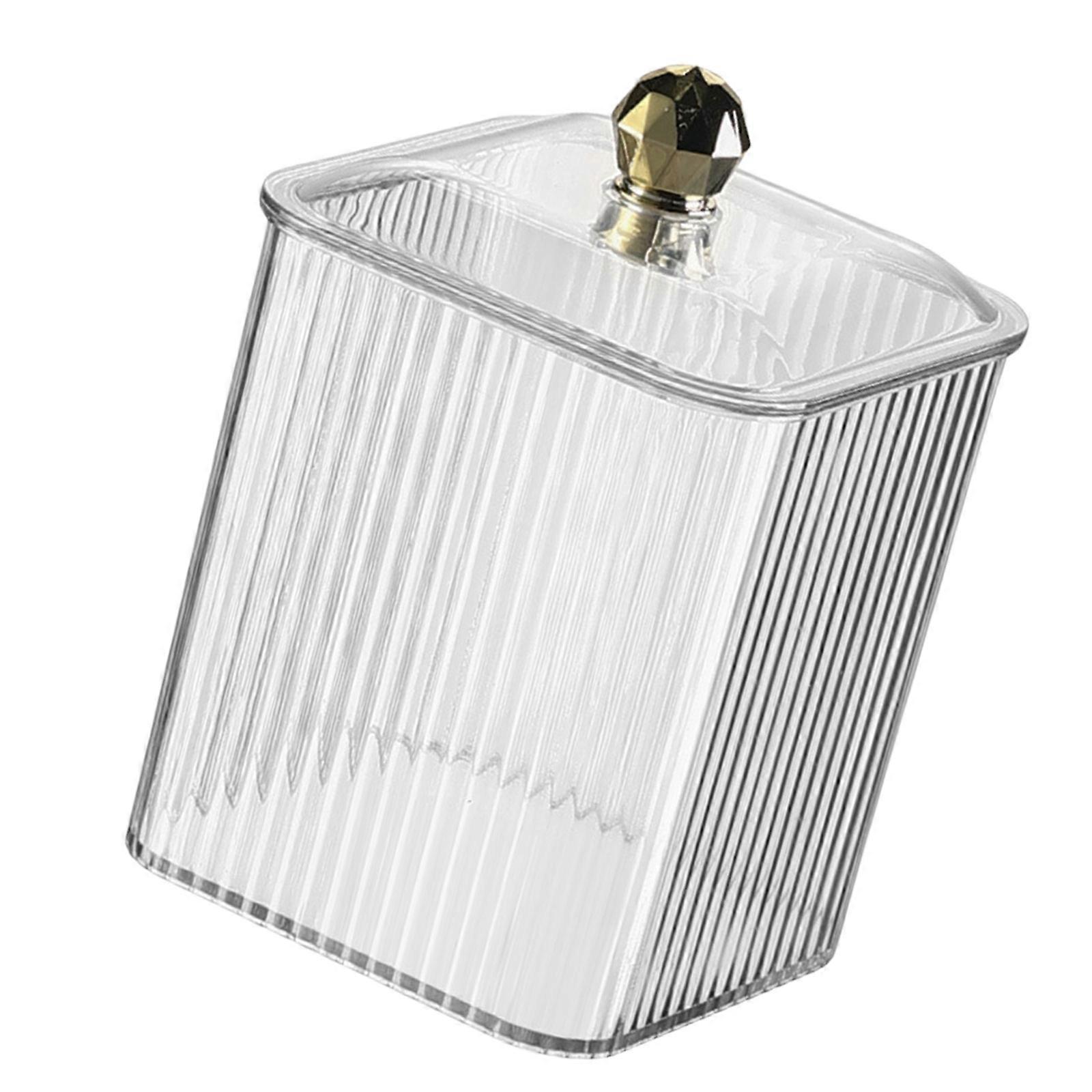 Sophisticated Sturdy Clear Makeup Swab Container Fashion Accessory with Simplistic Designs for Professionalize Styles  Clear