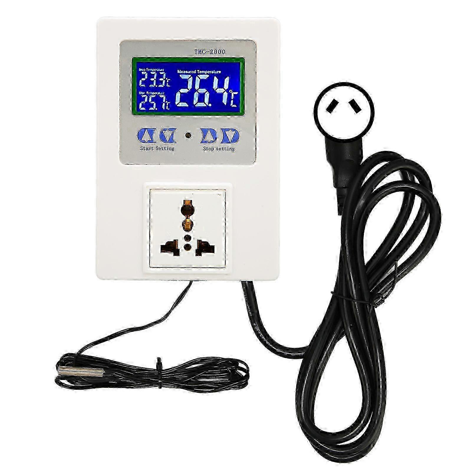 Digital Temperature Controller LCD Display Heating Cooling Thermostat Controller for Reptile Aquarium 110?240V AU Plug