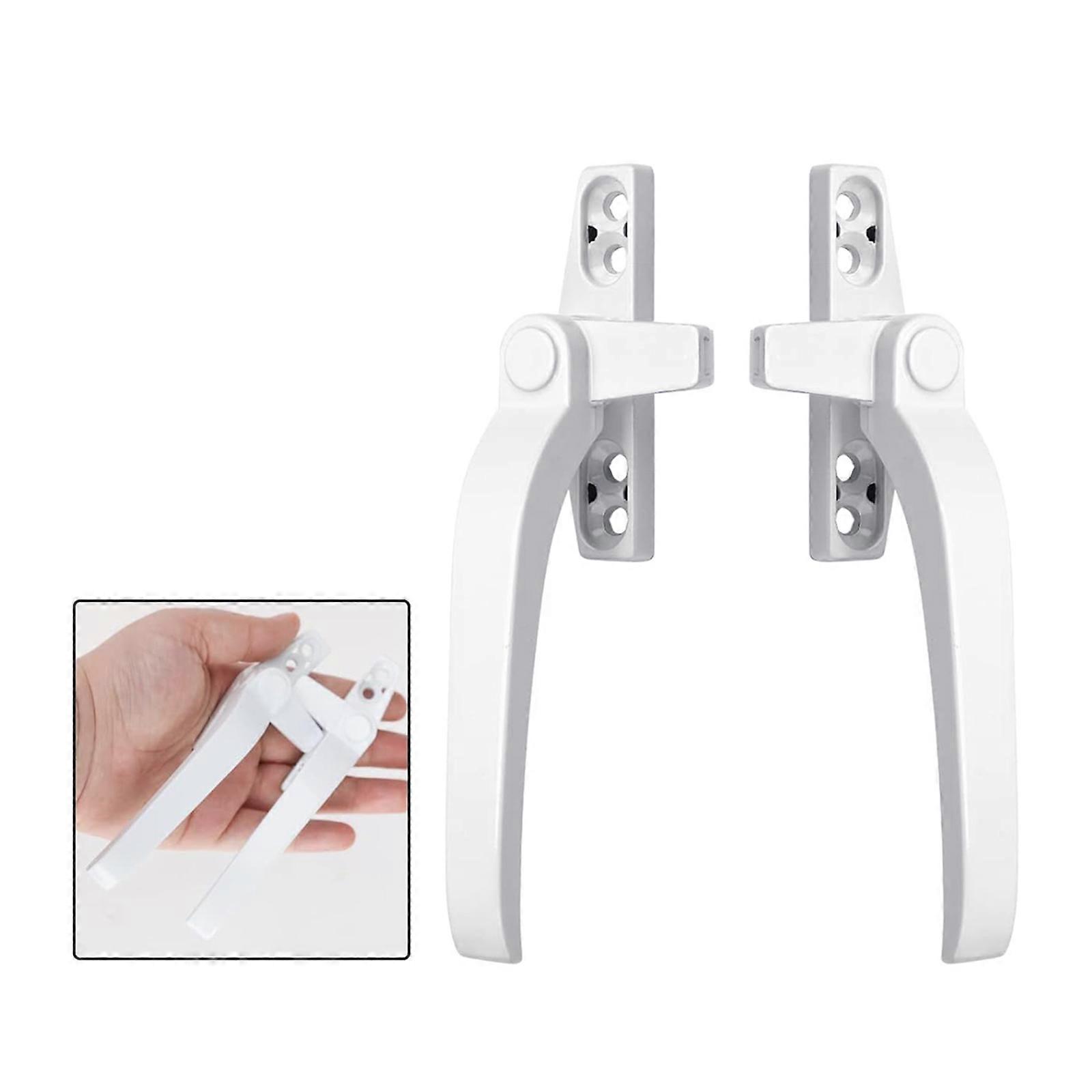 Upgraded Window Handle with Secures Grip Heat & Corrosion Resistant Smooth Handle Simple Installation for Household  White