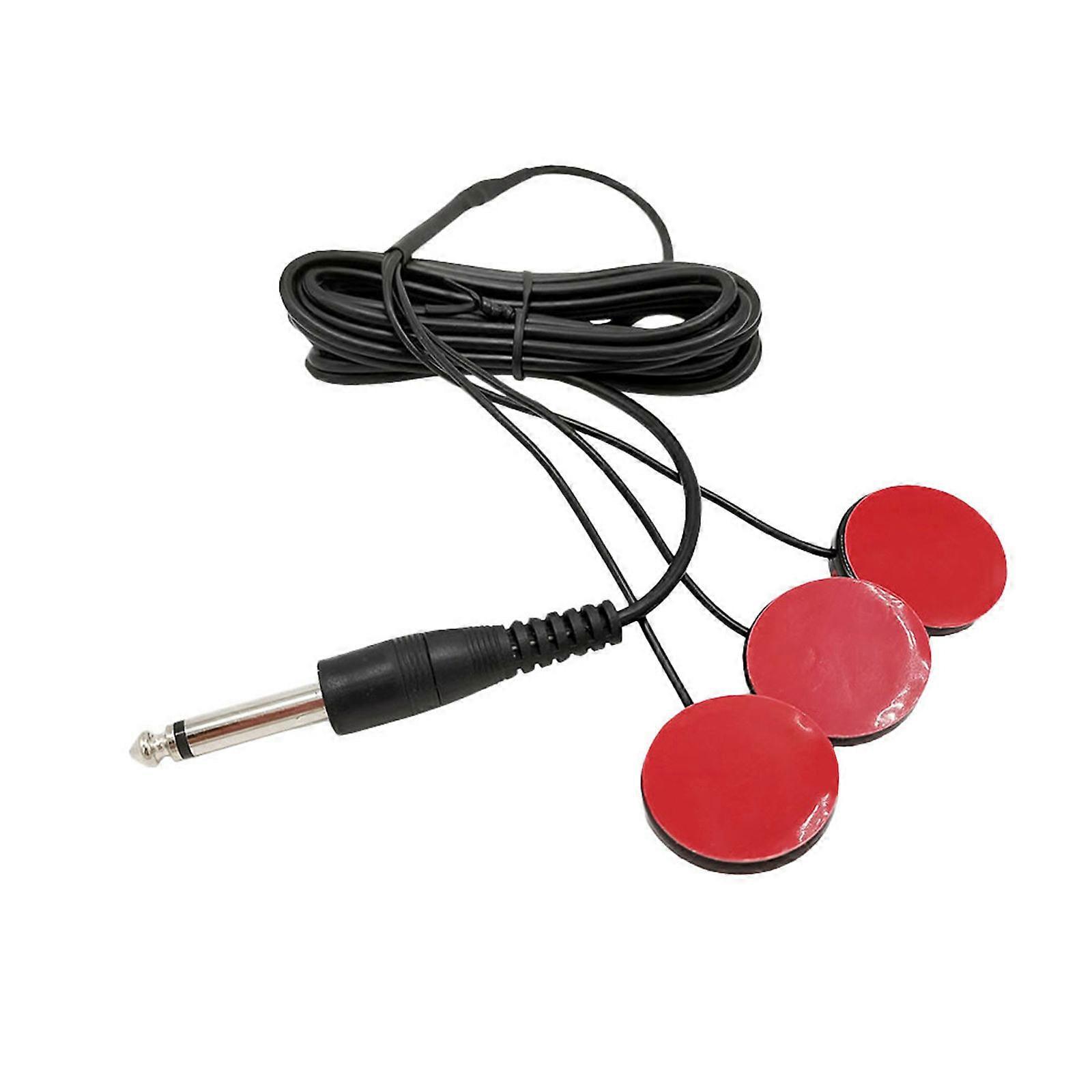 3 In 1 Guitar Passive Pickups Stable Contact Microphone Transducer Self Adhesive Piezo Pickups for Violin Ukulele Banjo  Red