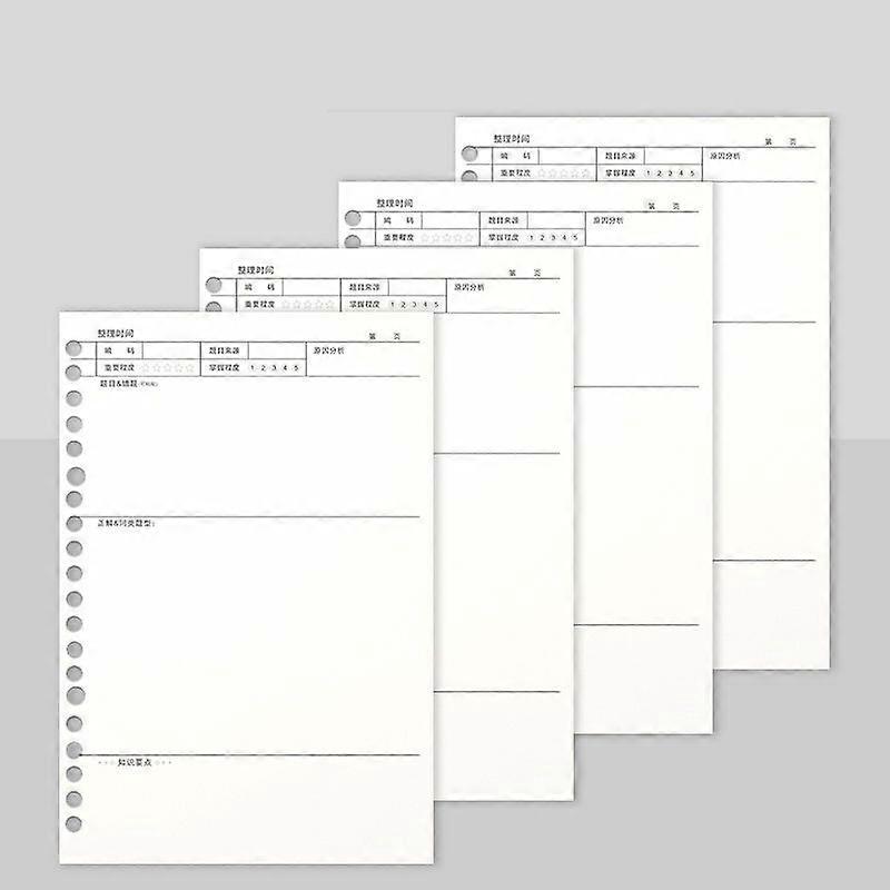 PP detachable loose-leaf grid square reading notebook binder English book shell buckle coil book