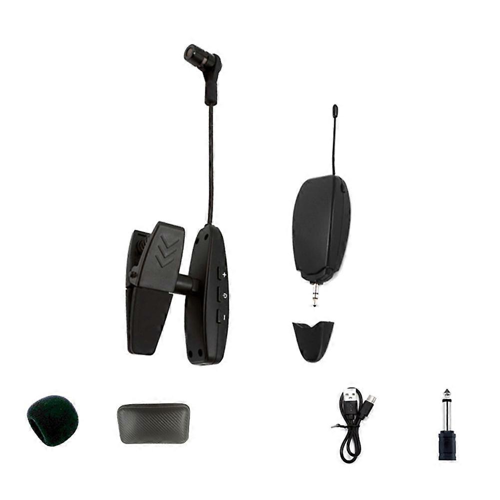 UHF 2.4G Wireless Microphone System for Instruments - Receiver and Transmitter Set for Saxophone