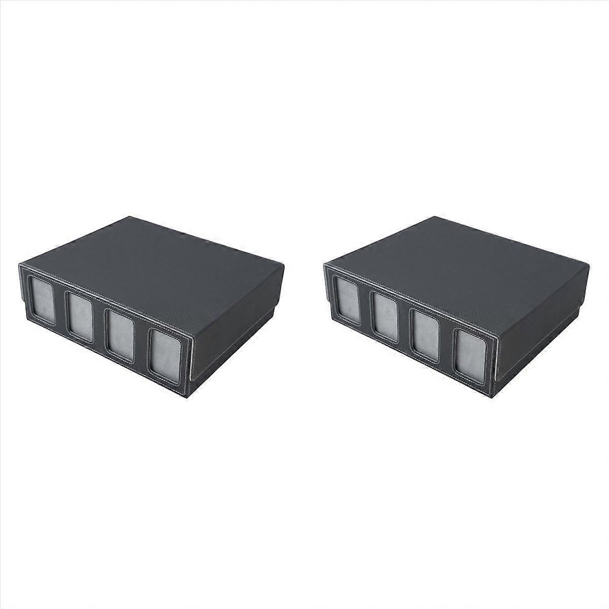 2X Card Storage Box for Trading Cards with Viewing Window for Magic Game Cards,Card Deck Case Card H