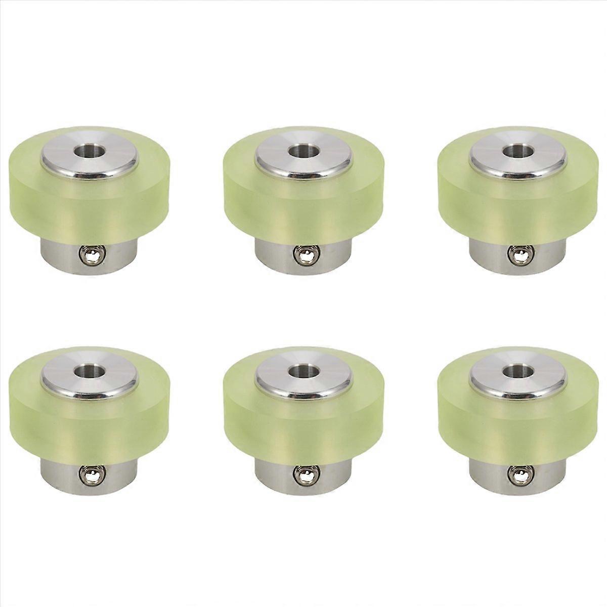6X 100mm Aluminum Polyurethane Industrial Encoder Wheel Measuring Wheel for Measuring Rotary Encoder