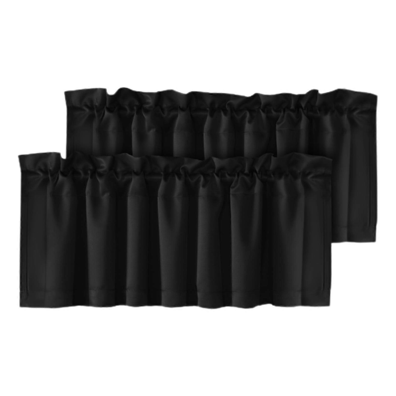 2-Piece Blackout Valance Thickened, High-Shading, Solid Color for Kitchen/Bathroom Window Decoration