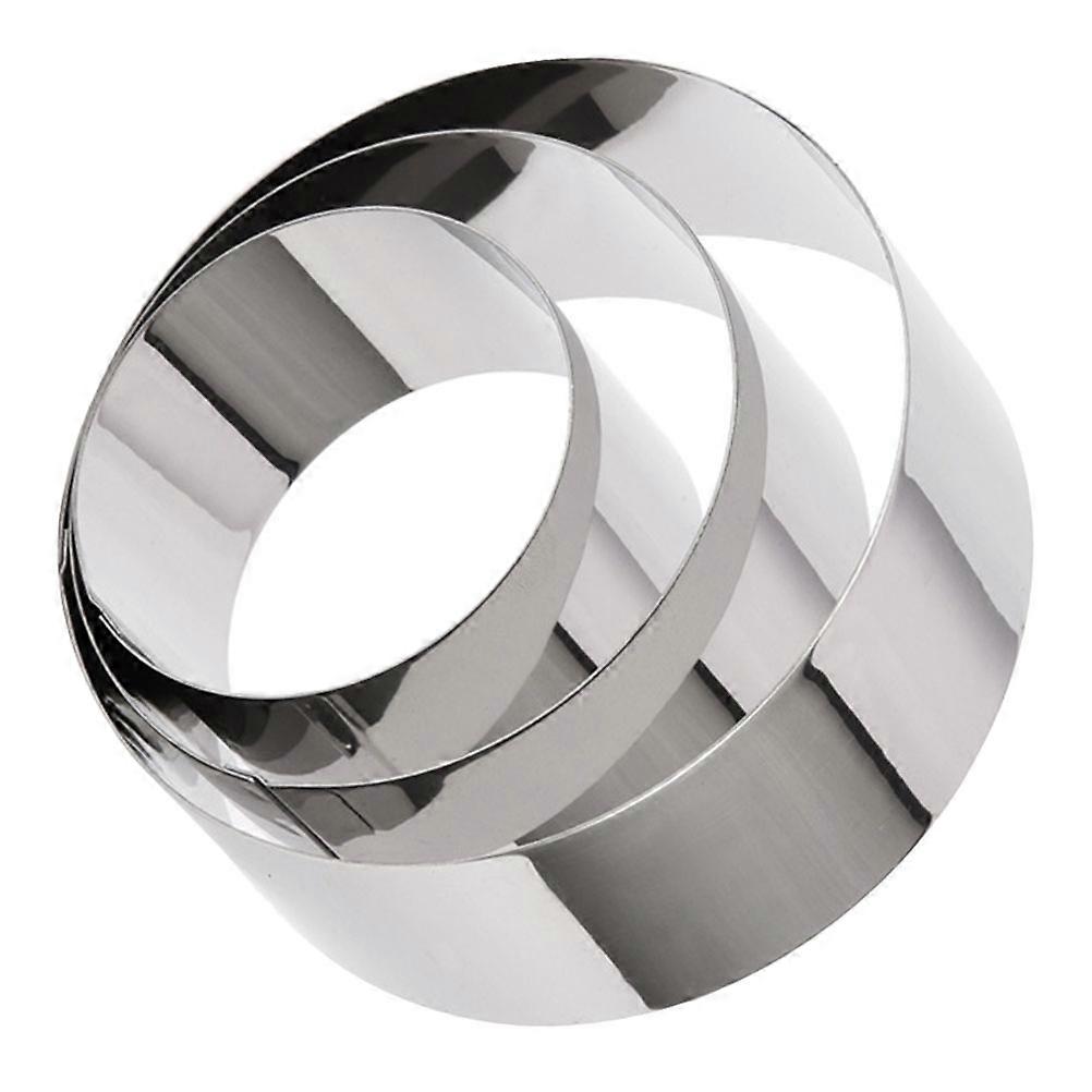 Stainless Steel Mousse Ring Cake Ring for Baking Use 3Pcs Mold Set