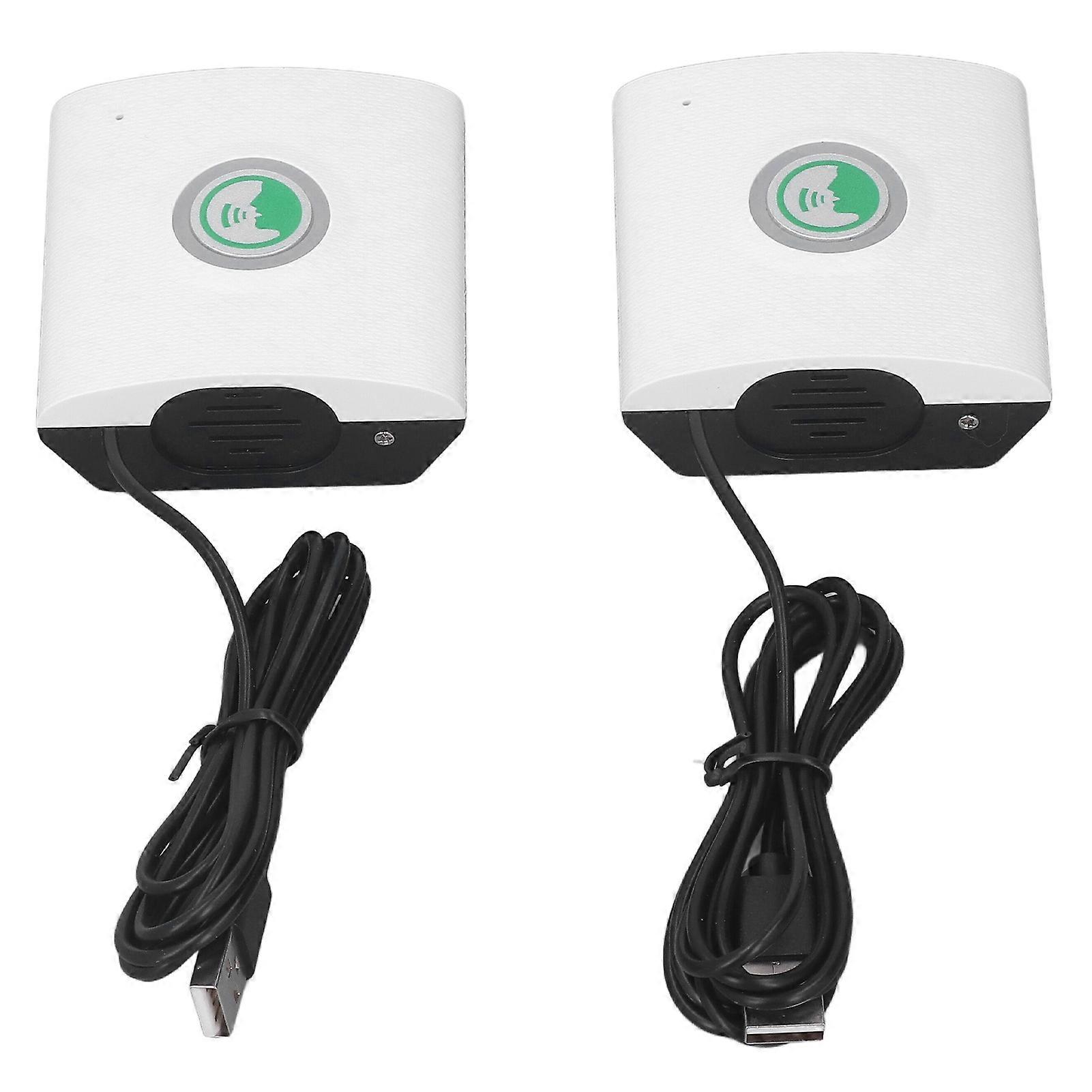 Smart Wireless 2 Way Voice Intercom Doorbell for Home Office Security, White, Long Distance Talk