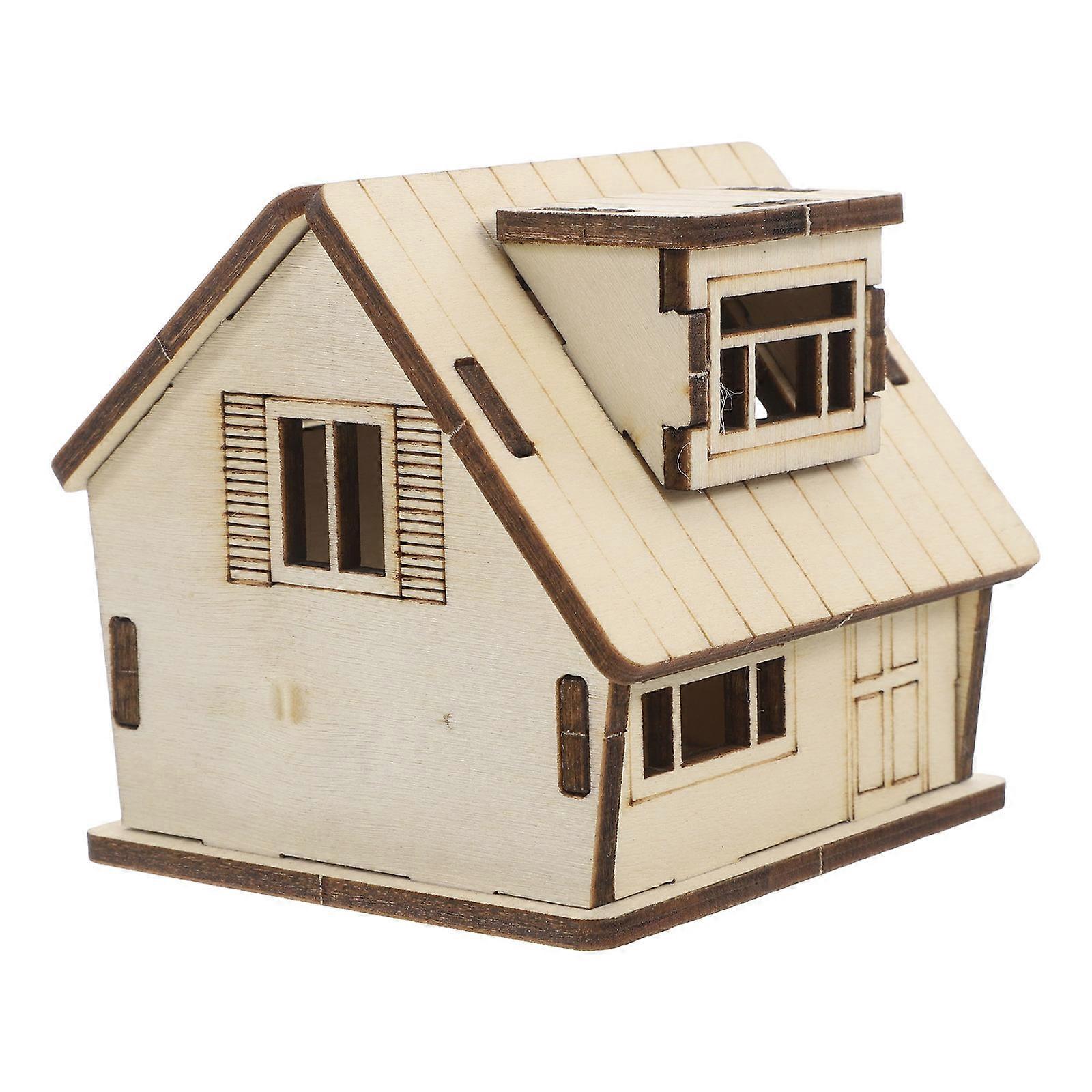 Micro Miniature Wooden Puzzle Model House for Decoration Kit