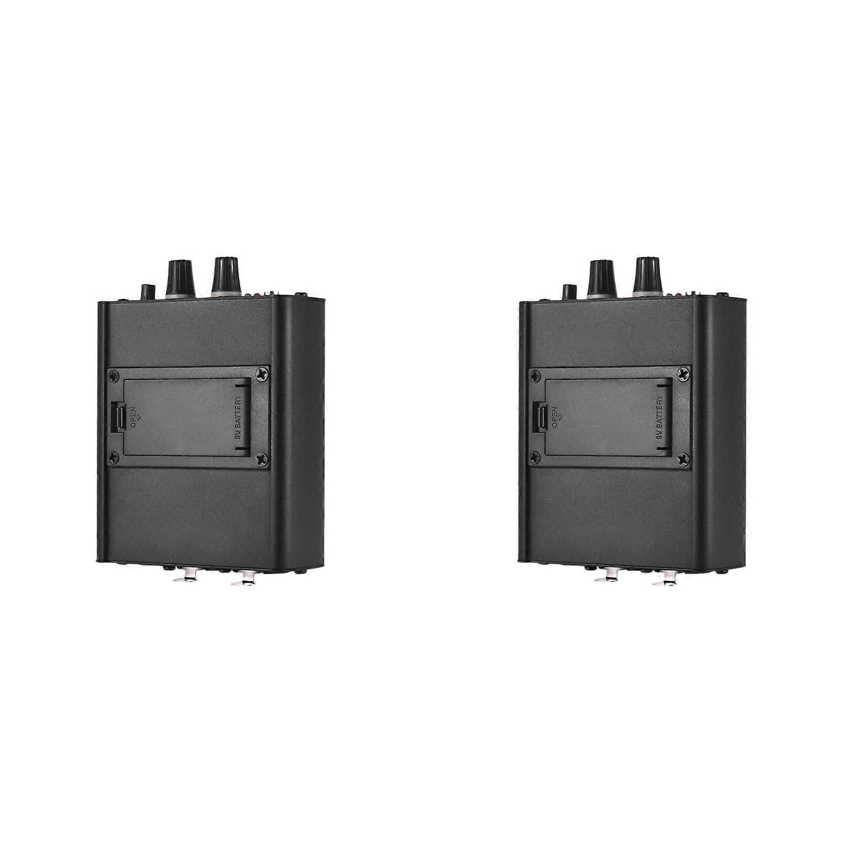 2X Personal In-Ear Monitor Headphones Amplifier with XLR Inputs 3.5mm Output Audio Interface