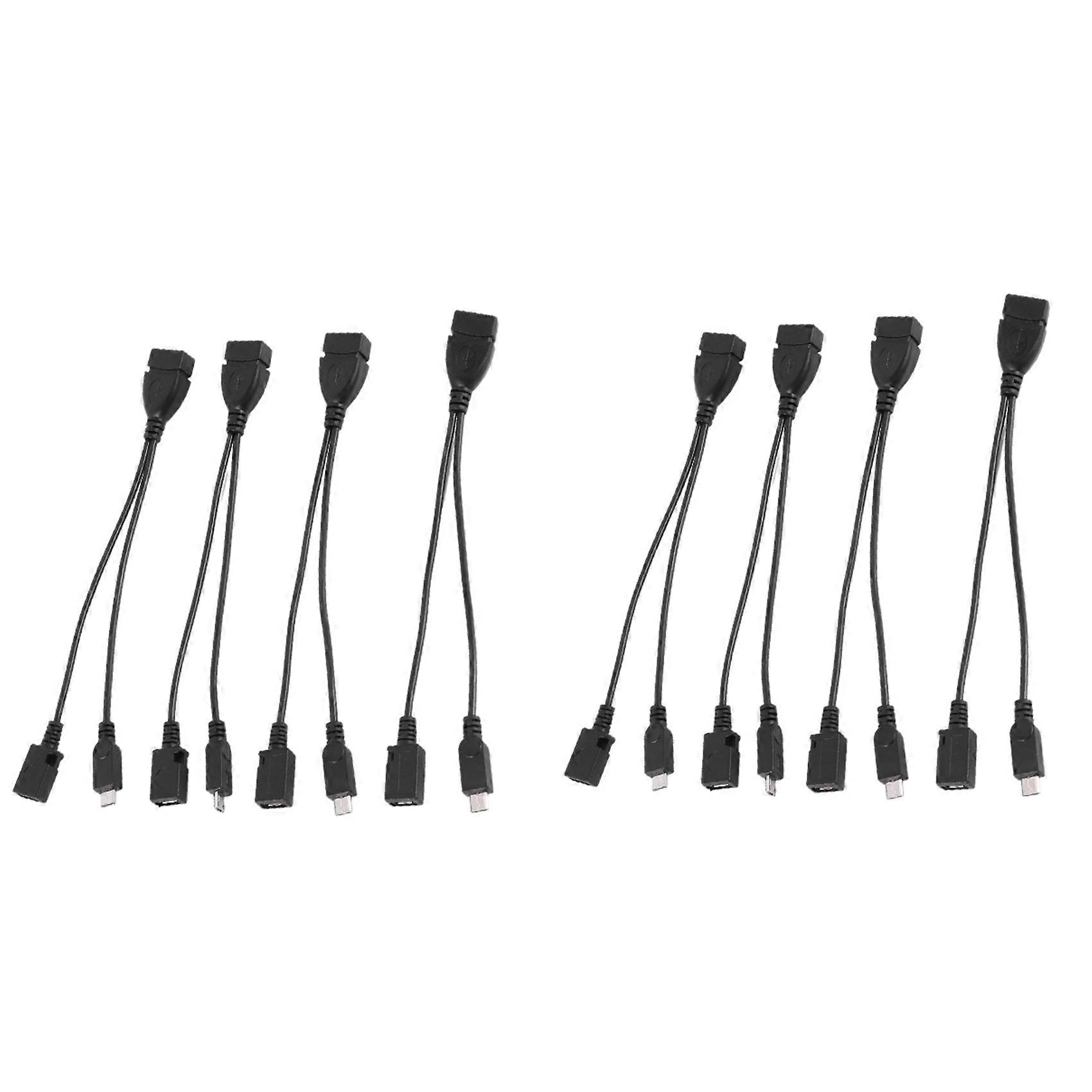 8-Pack Mini OTG Cable Adapter,2-In-1 Powered Micro-USB to USB Adapter(OTG Cable + Power Cable) for Streaming Sticks Etc