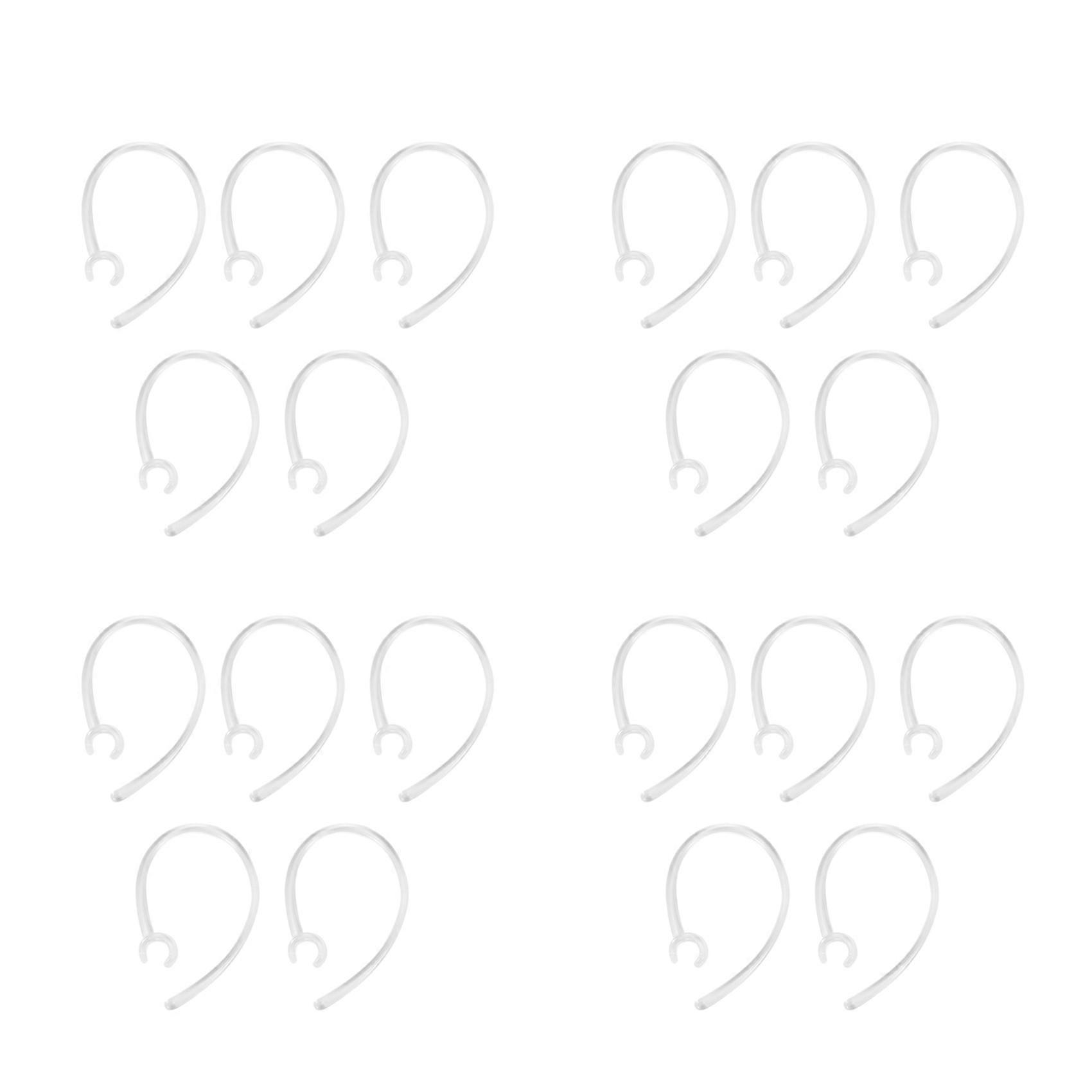20X Universal Small Clamp Bluetooth Ear Hook Loop Clip Replacement Clear
