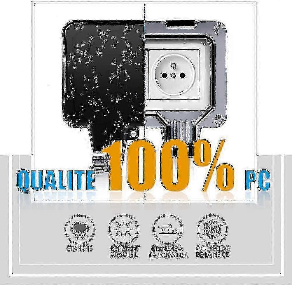 IP66 waterproof socket for garden with dual electrical outlets