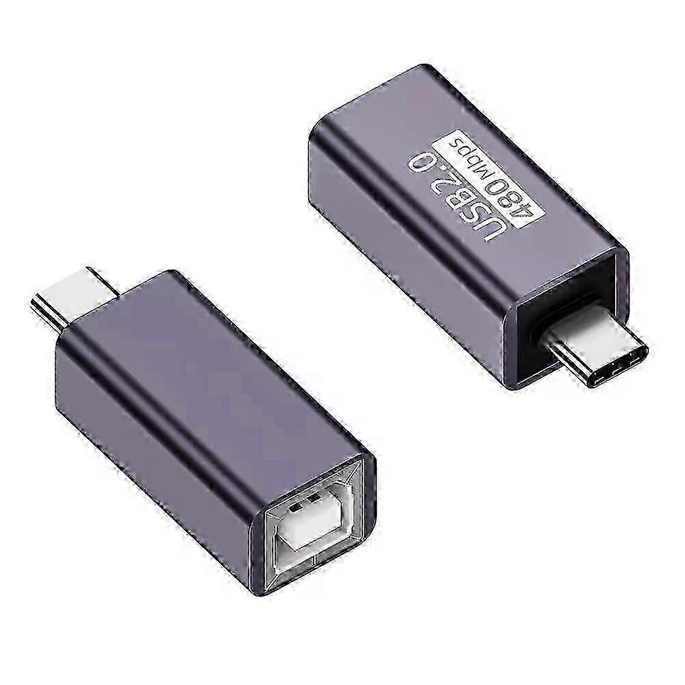 Data Transfer Adapter USB-B to USB-C for Printer Keyboard and Electronic Piano