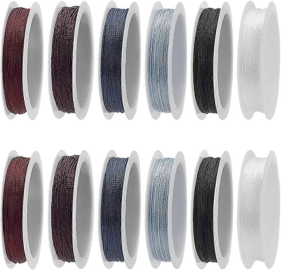 131 Yards Beading String 6 Colors 0.3mm Beading Thread Chinese Knotting Cord Bracelet Jewelry String Thread for Kumihimo Friendship Bracelet Sewing La