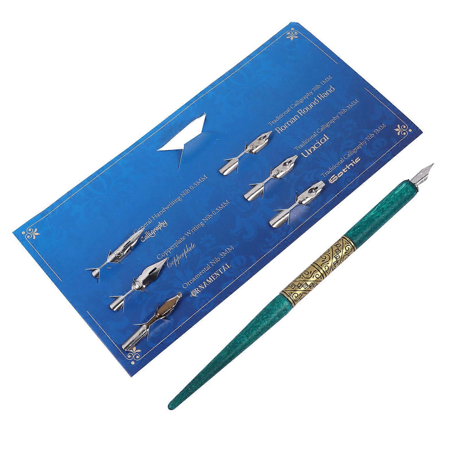 Dip Pen Set Retro Wood Handle Calligraphy Pens 3Sets for Drawing