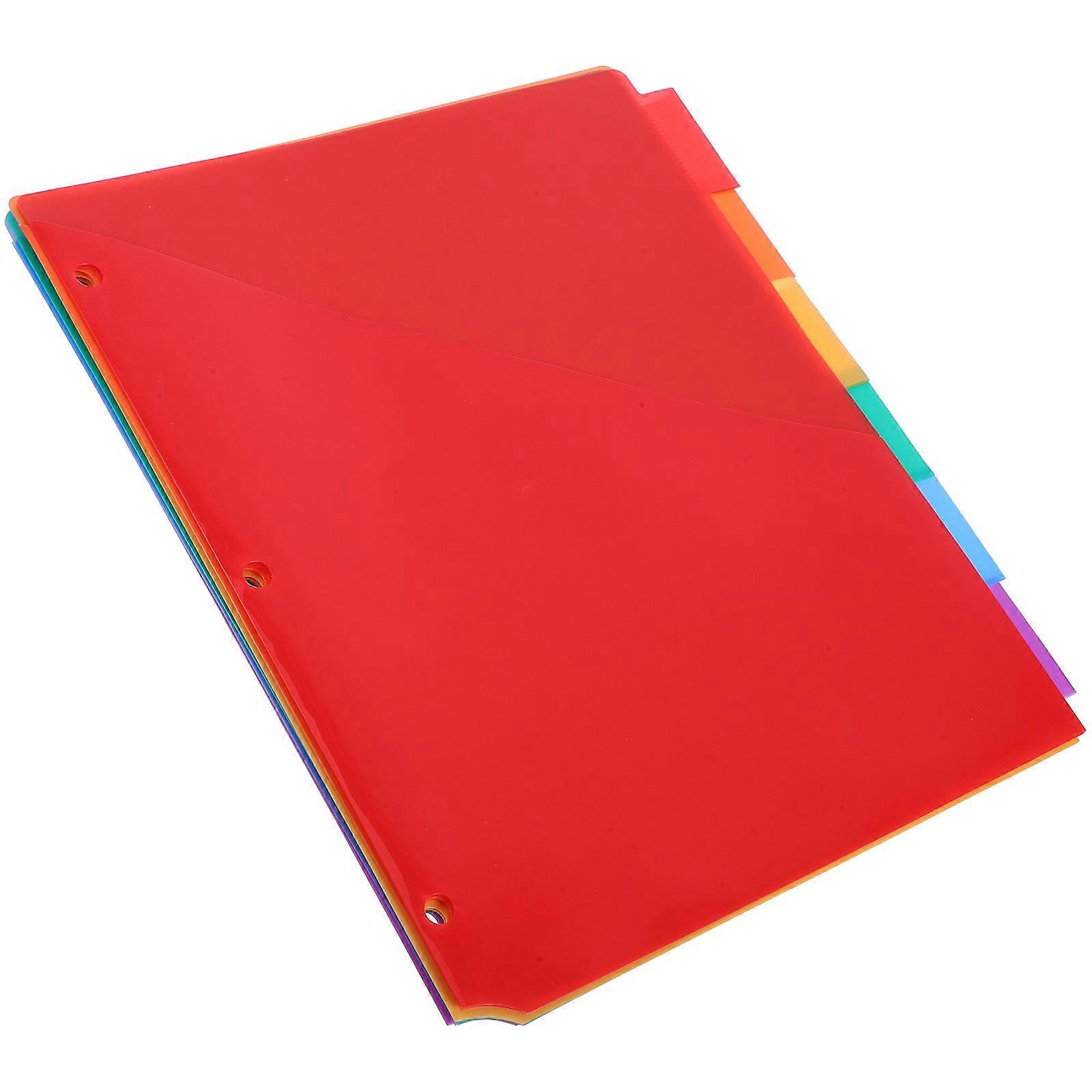 Plastic Binder Dividers with Tabs for Office Use 12Pcs Multicolor