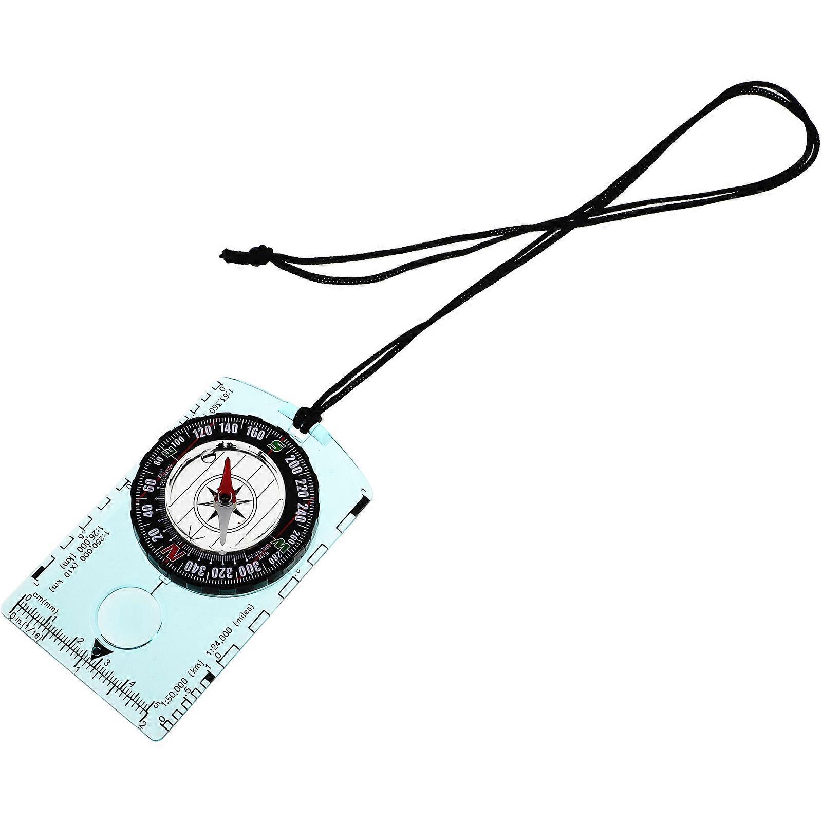 Magnetic Compass Navigation Tool for Orienteering Hiking Sky Blue