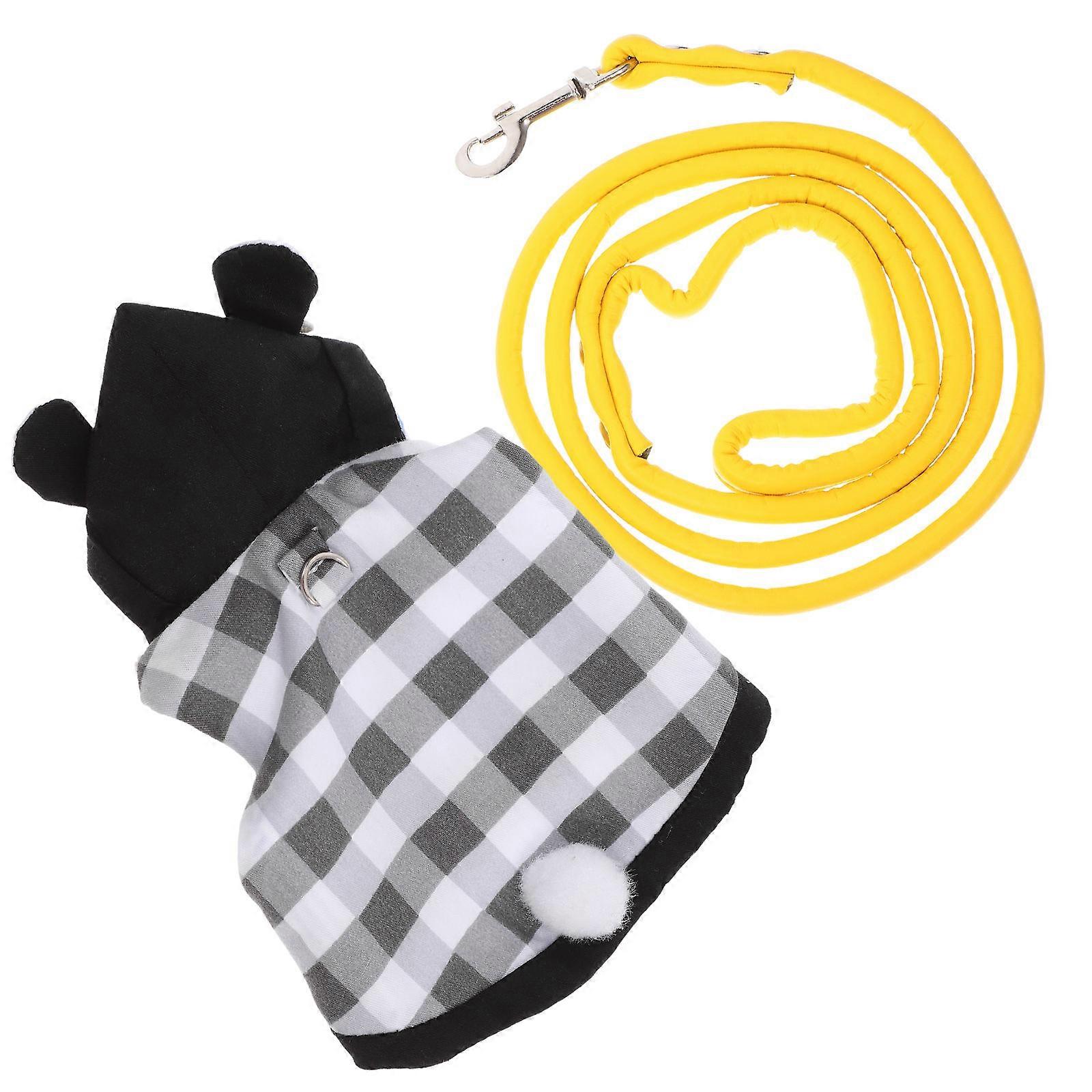 Black Cotton Rabbit Harness for Pet Use Lightweight Comfortable and Reusable 1 Set