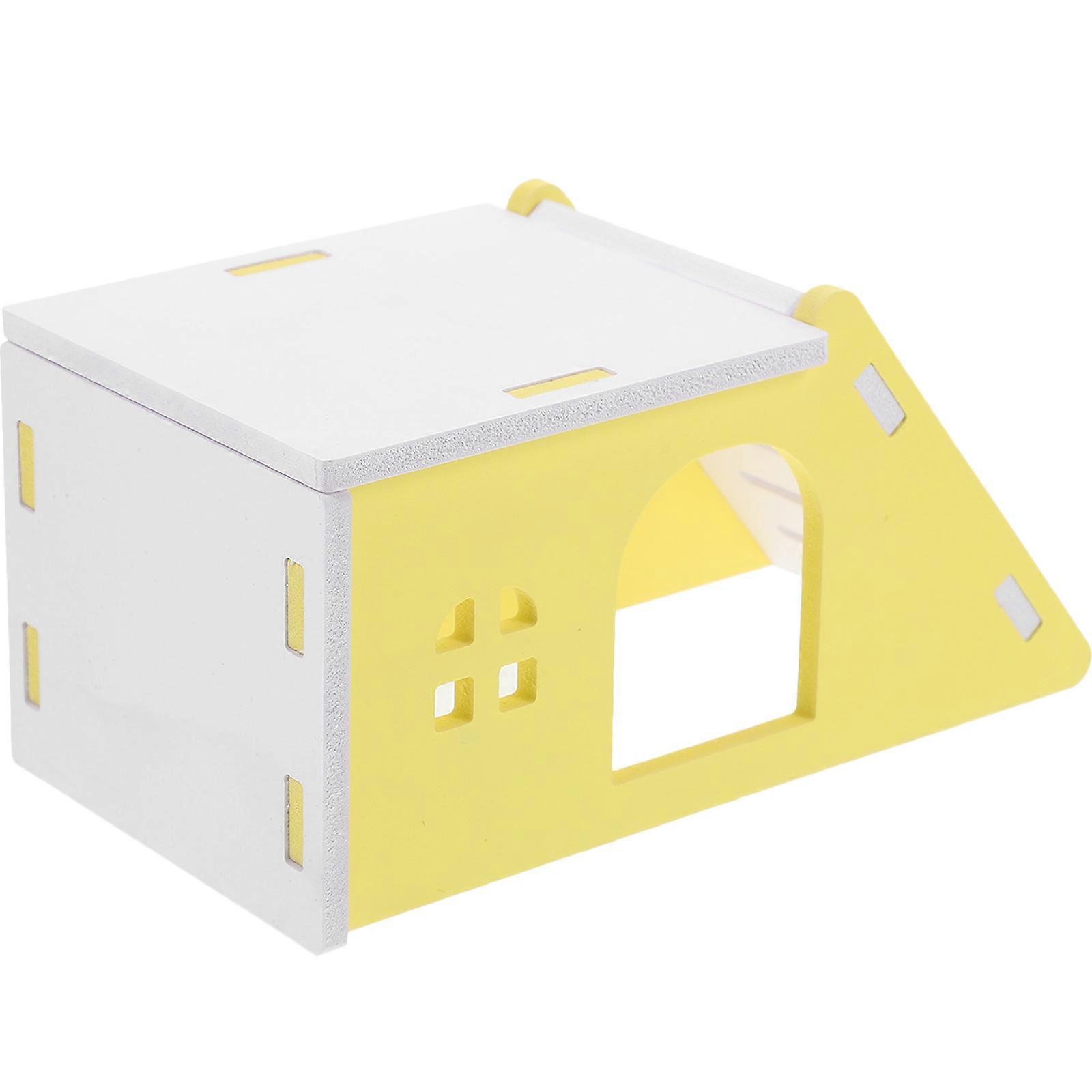 3Sets Hamster Hideout Nest for Small Pets Cozy Resting Yellow PVC