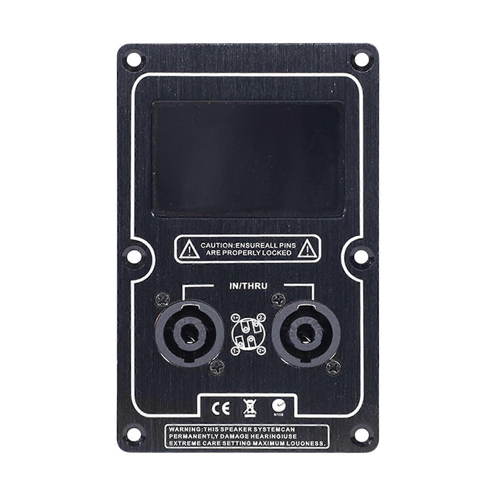 Speaker Wiring Junction Box Double 4Core Socket 3.54 x 5.71 In Aluminum Alloy Audio Connector Amplifier Plate Black