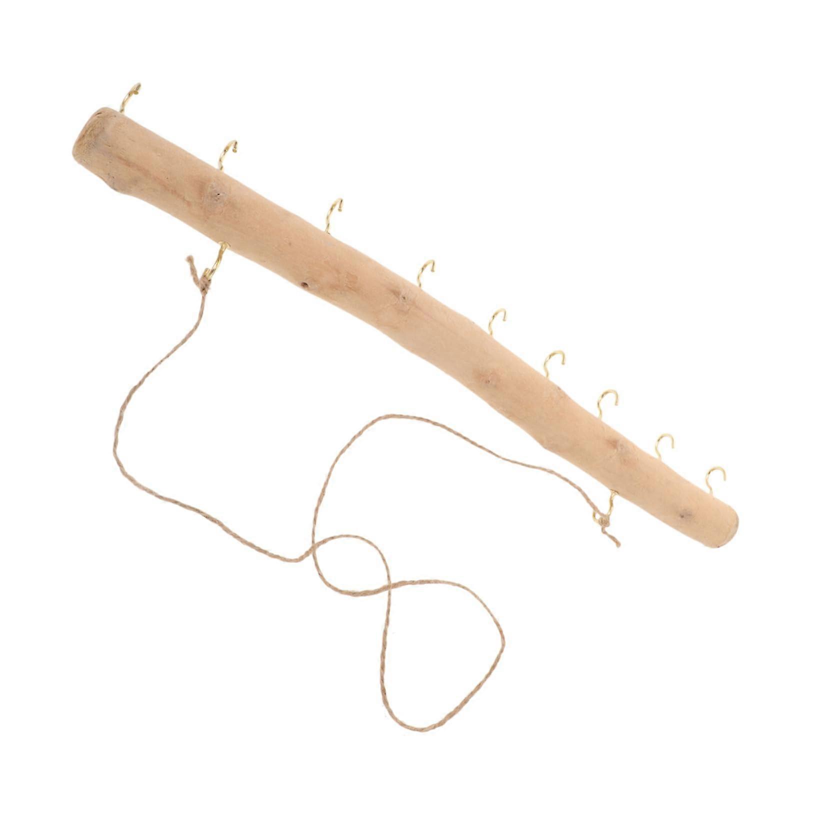 Rustic Wooden Wall Hooks Heavy Duty Branch Design Coat Rack for Entryway Hats and Rustic Home Decor