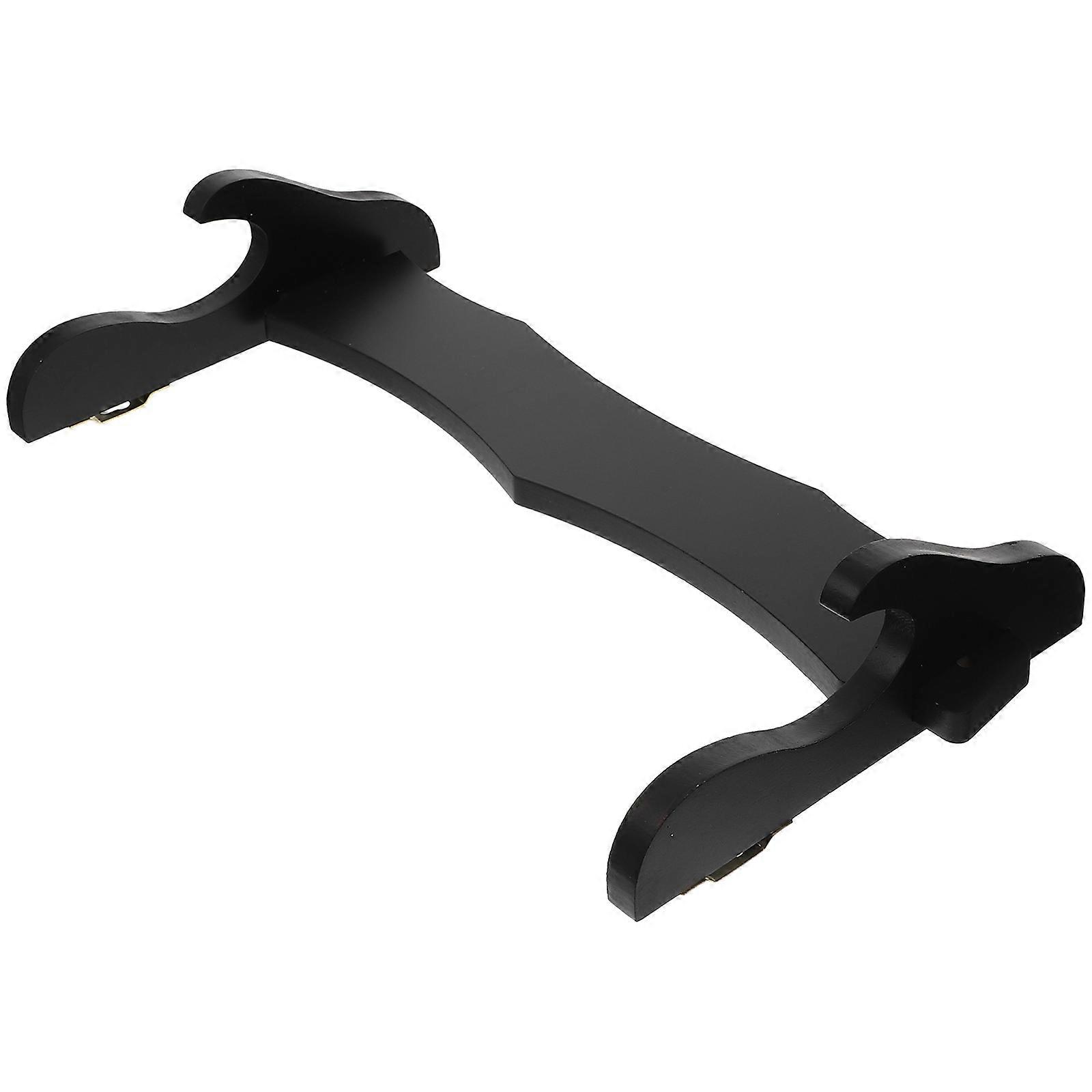 Black Flute Storage Rack Wooden Stand Wall Mount Rack 2Pcs