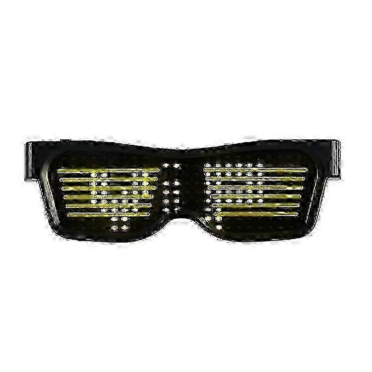 LED Glasses, Customizable Light-Up Glasses with Bluetooth Programmable Function, APP Controlled Glasses with Text/Graffiti/Animation/Rhythm, Great for
