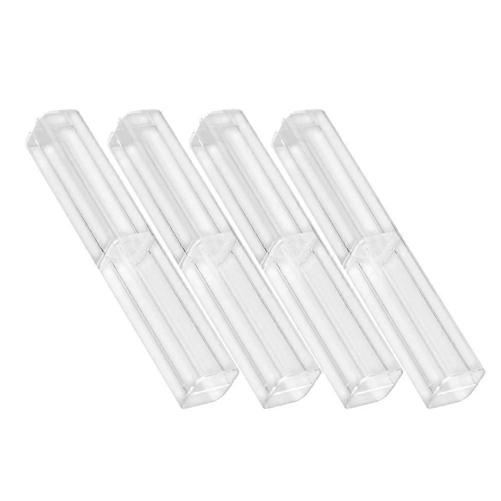 4Pcs Pen Gift Boxes Clear Display Cases Plastic Pencil Boxes Single Pen Holders Pen Case