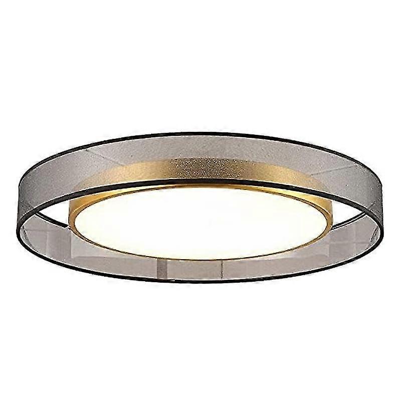 LED Ceiling Light, Modern Brass Round Ultra-Thin Ceiling Lamp， Dimmable, With Remote Control, Acryli 26-27s