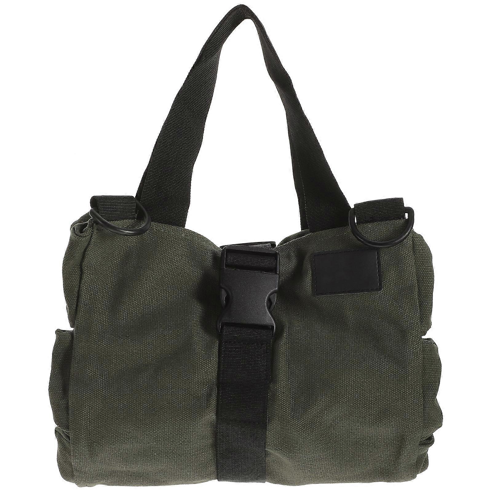 Tool Roll Organizer Canvas Pouch for Storage Use with 6 Zipper Pockets 4Pcs