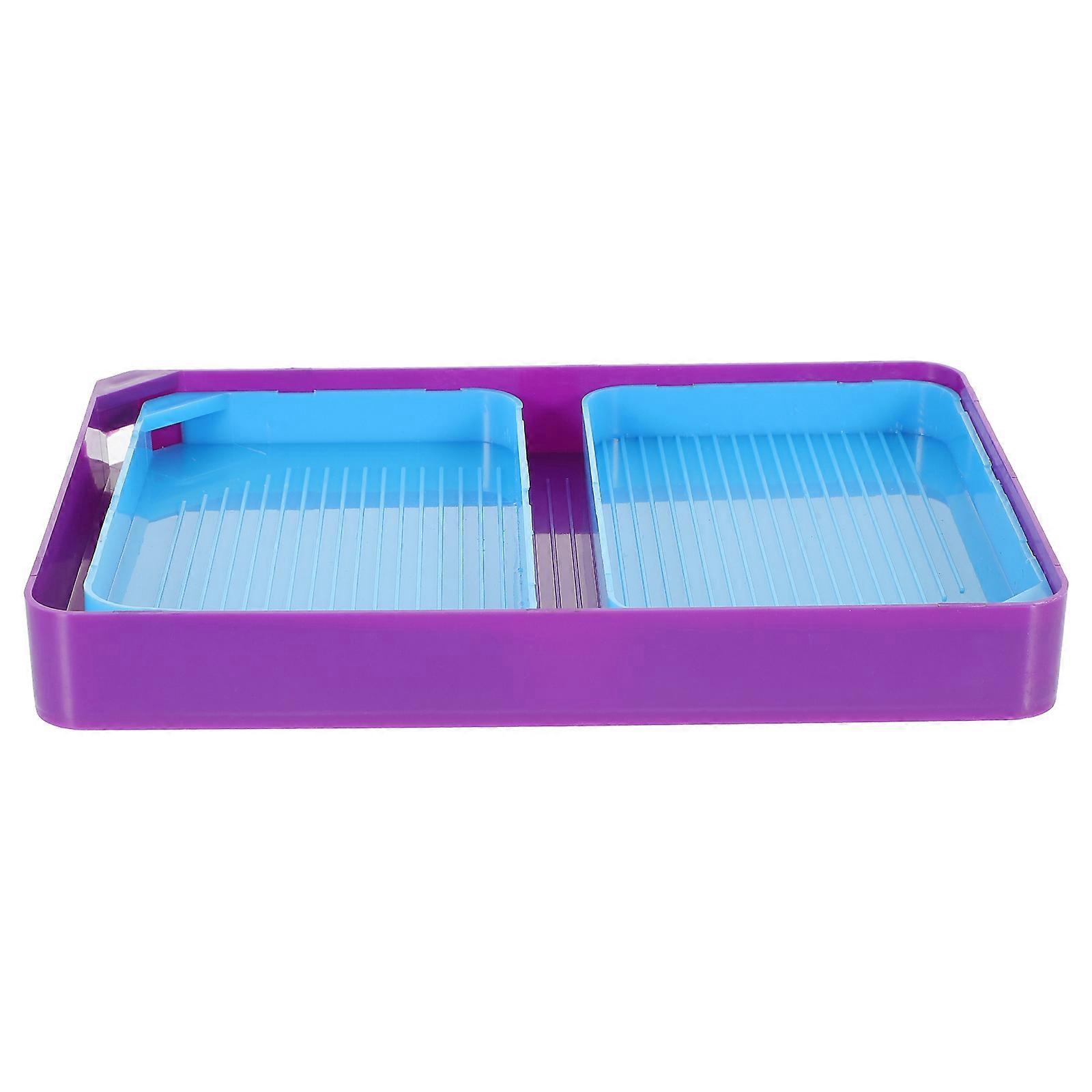 Diamond Tray Bead Storage Container for DIY Crafting 2Sets Blue