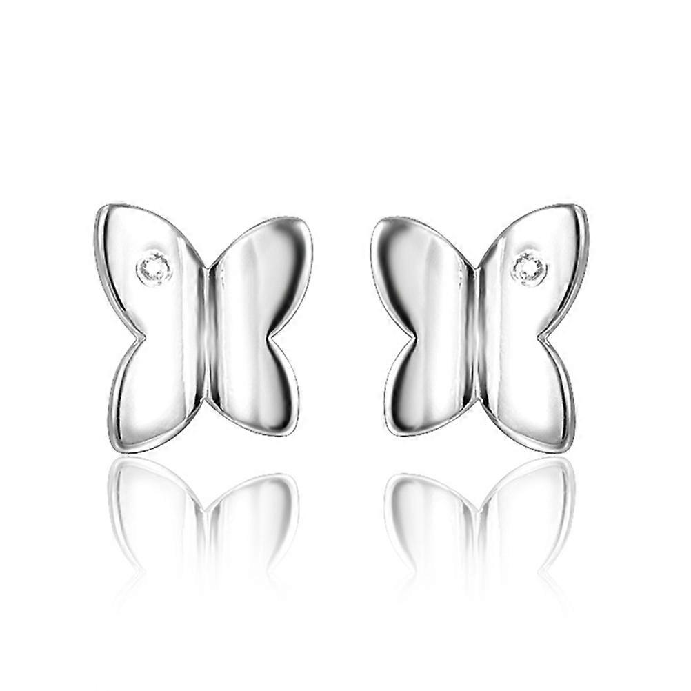 Silver Butterfly Earrings for Decor Use Stylish Simple Gift