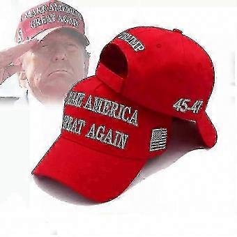 Rød nettinglue med patriotisk design 2024 Make America Great Again Maga-hatt