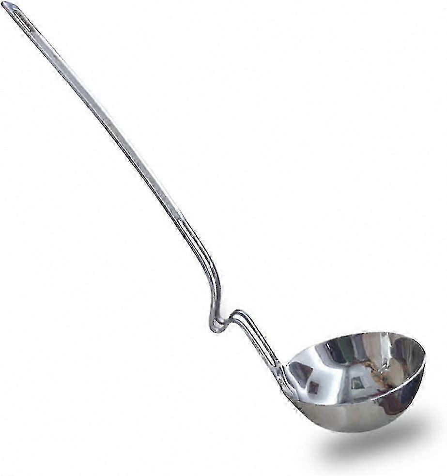 Concha de aço inoxidável de 13 polegadas com alças curvas e descanso lateral para servir panela quente e sopa