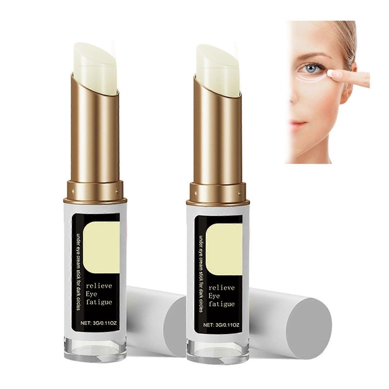 Eye Cream Stick with Cooling Massage Tip for Puffiness Reduction and Deep Hydration, 2pcs