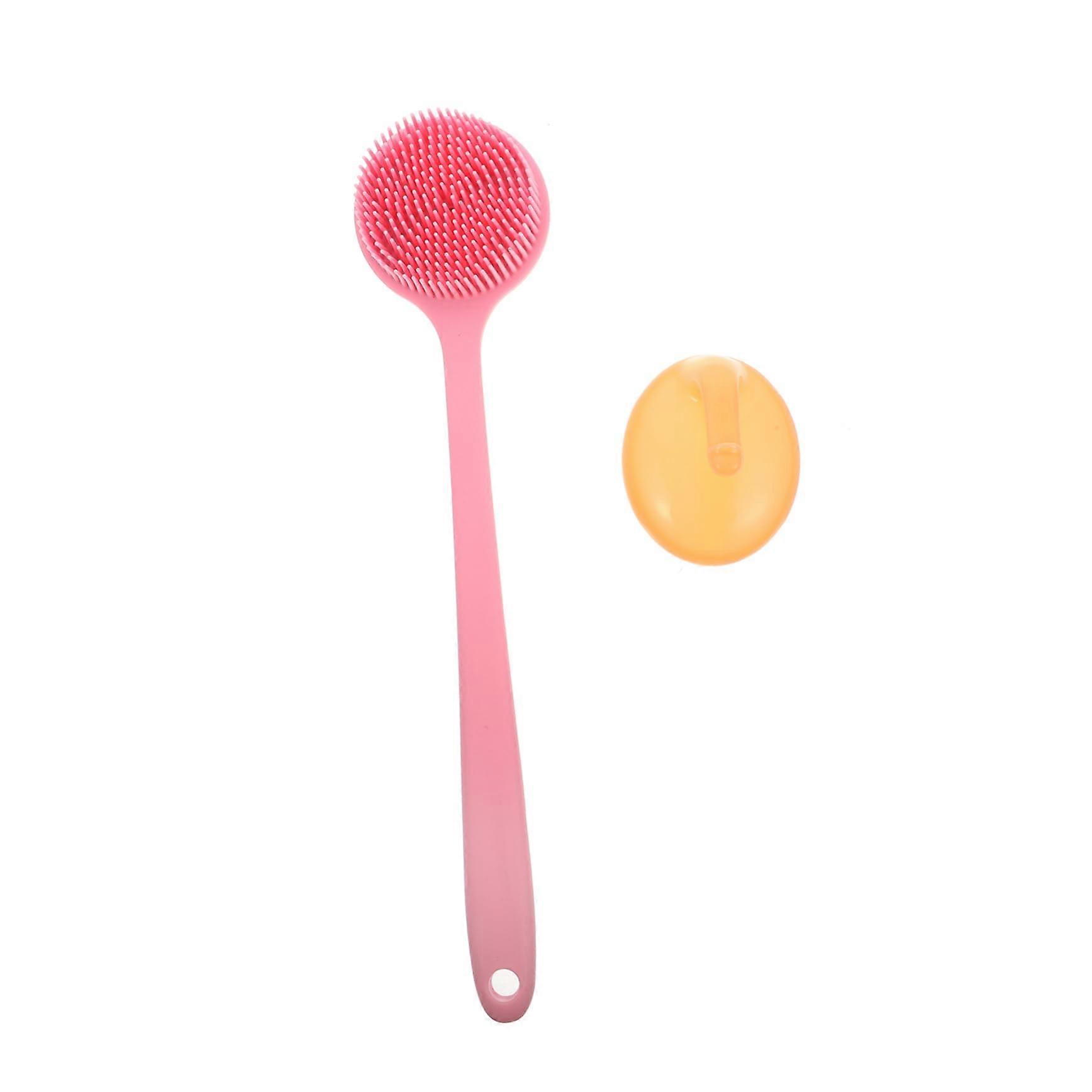 Silicone Back Scrubber with Long Handle Bath Brush for Deep Exfoliation and Easy Cleaning Set