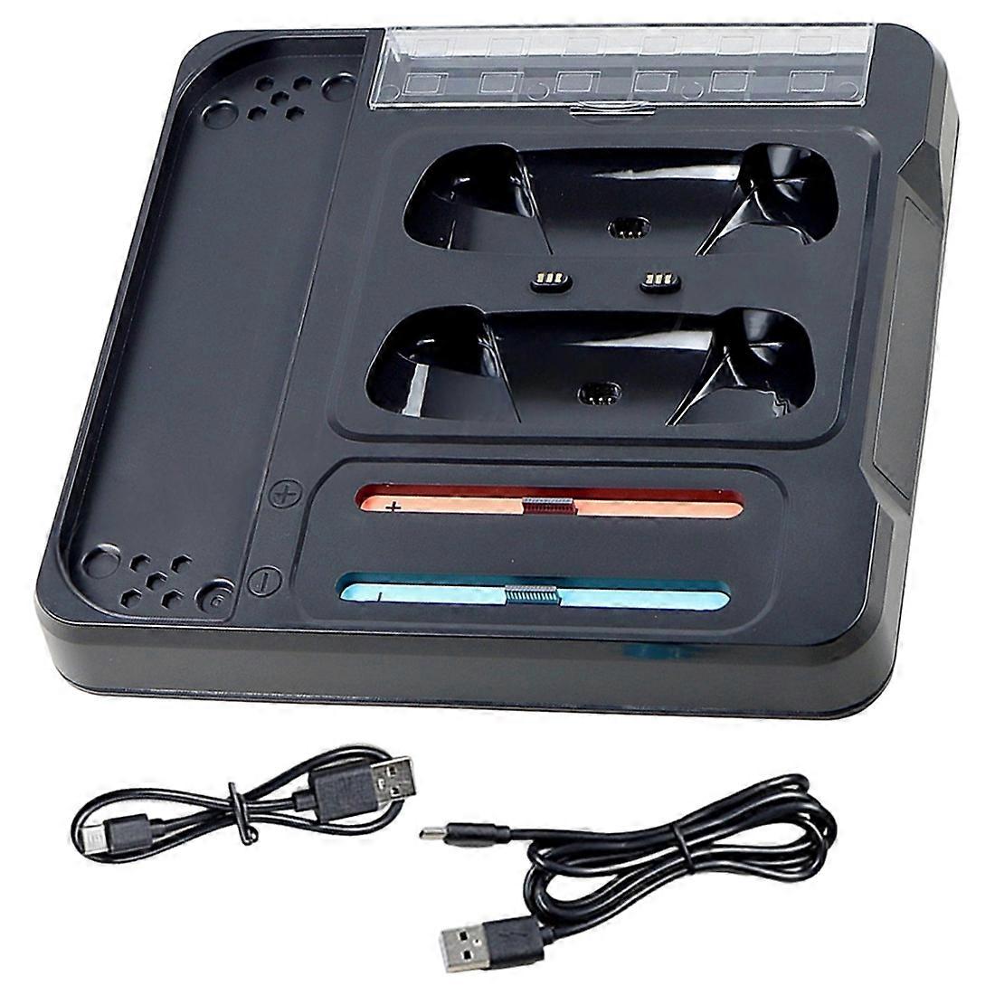 For Switch Pro Controller and Switch 2 Joy-Con Controllers with RGB Lighting Multi-Functional Charging Dock