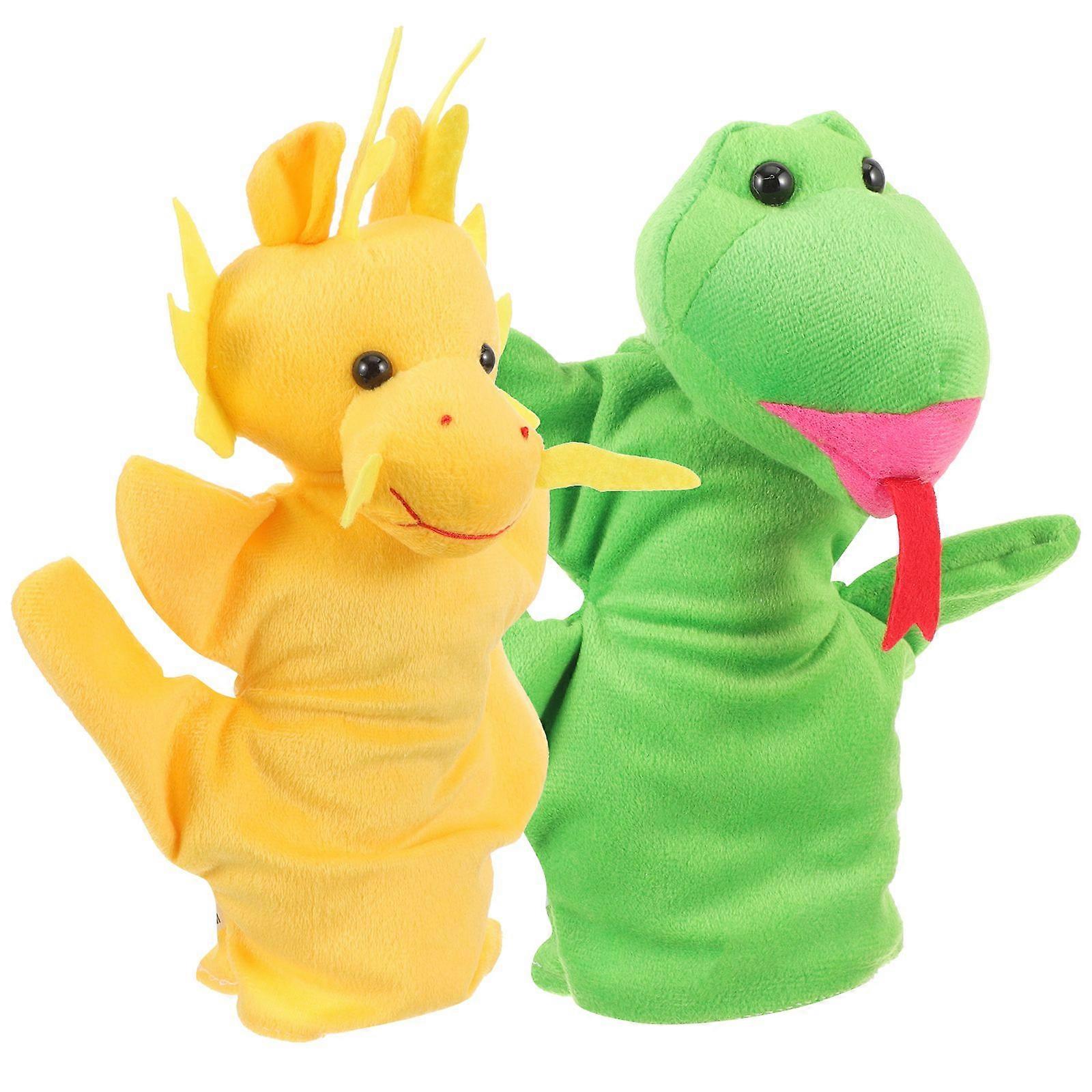 2pcs Hand Puppet Interactive Puppet Toy Storytelling Puppet Animal Puppet