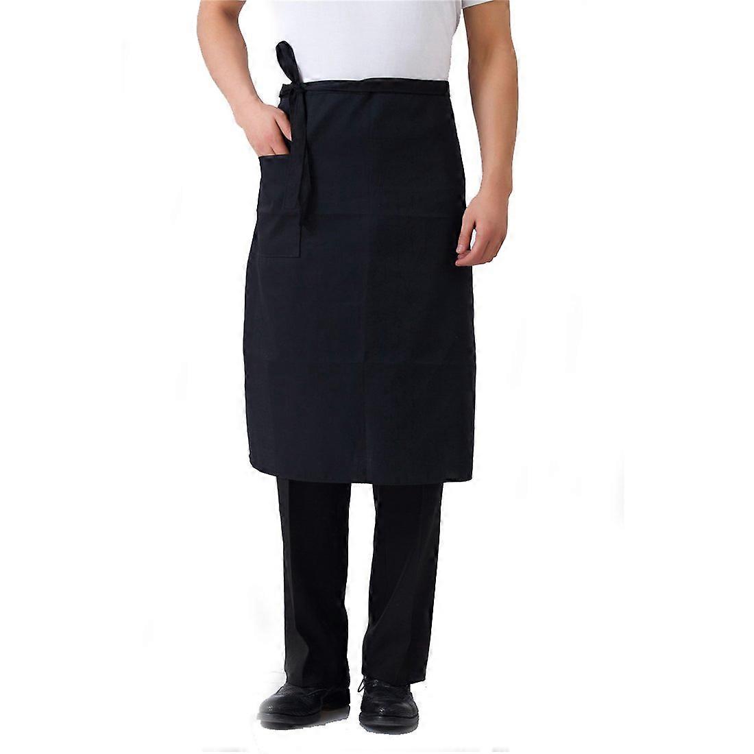 Bib Apron with Large Pocket Adjustable Neck Tie Polyester Chef Apron for Kitchen and Restaurant