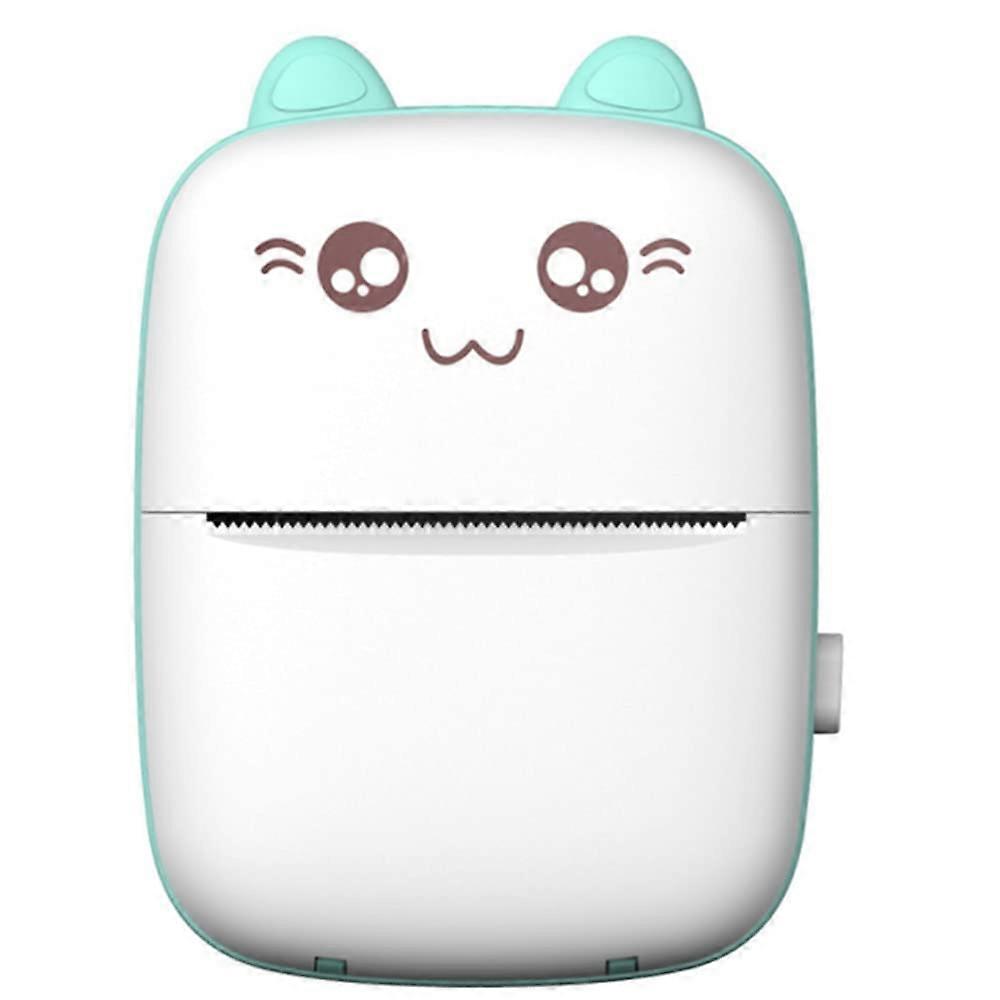 Mini Thermal Printer Bluetooth Wireless Photo Label Receipt Printer Inkless for Mobile Phones Blue White