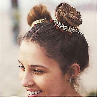 Vintage Gold Hair Pins with Tassel Hair Cuff for Women, Decorative Bun Stick and Ponytail Holder