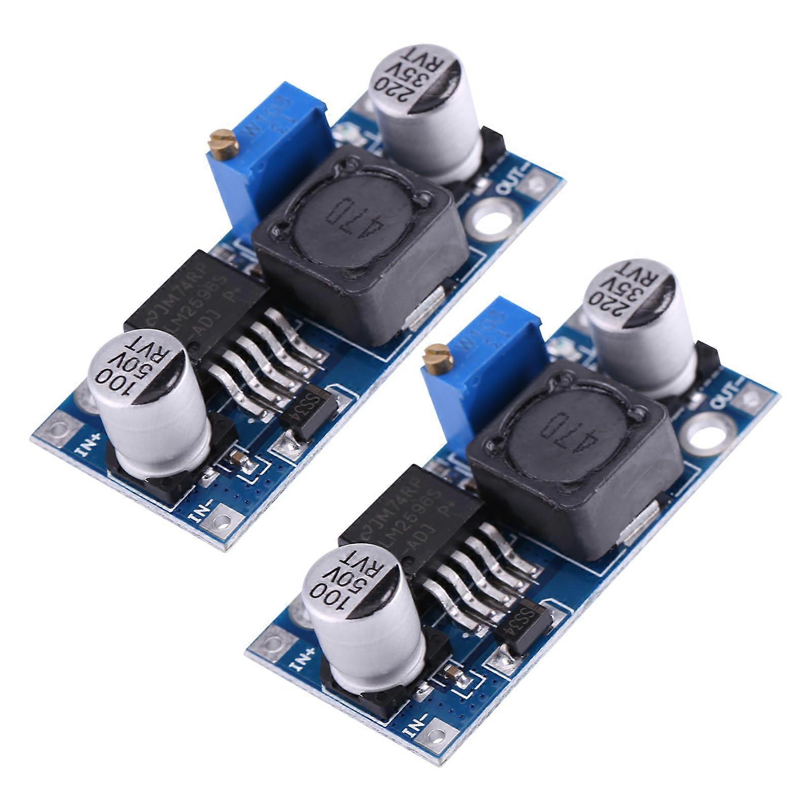 2pcs DCDC Converter 3.2V35V to 1.25V35V Adjustable Power Supply Module 3A  Current Output