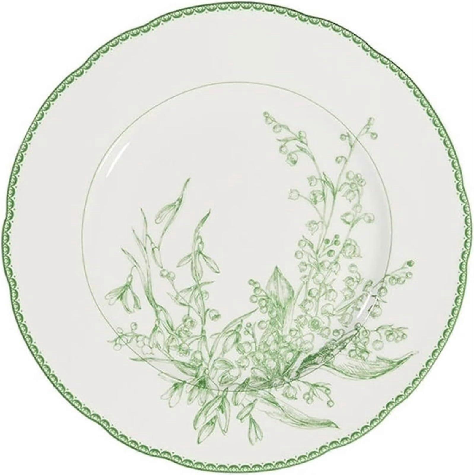Ceramic Dinner Plates Microwave and Dishwasher Safe Temperature Resistant Dinnerware Set